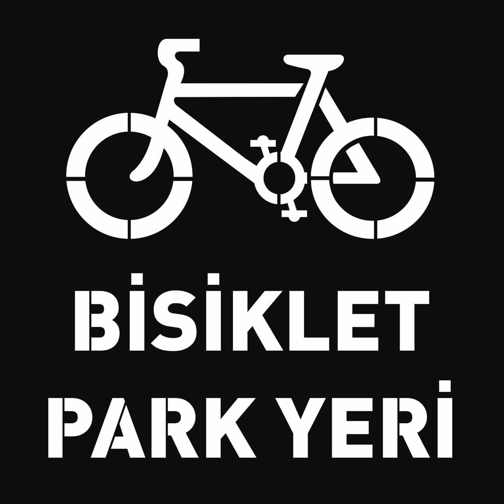 Aluminium Painting Stencil ''Bisiklet Park Yeri'' 100x100 cm