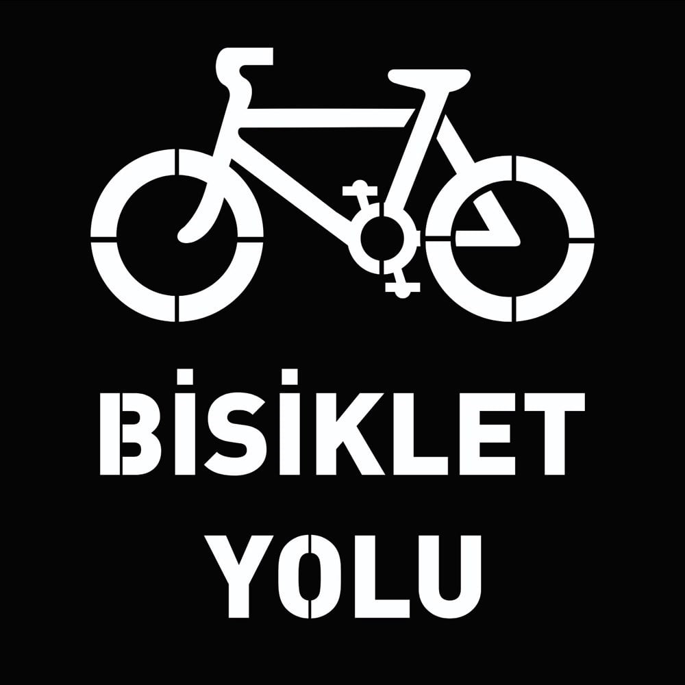 Boyama Şablonu Bisiklet Yolu Kompozit 100x100cmBoyama Şablonları