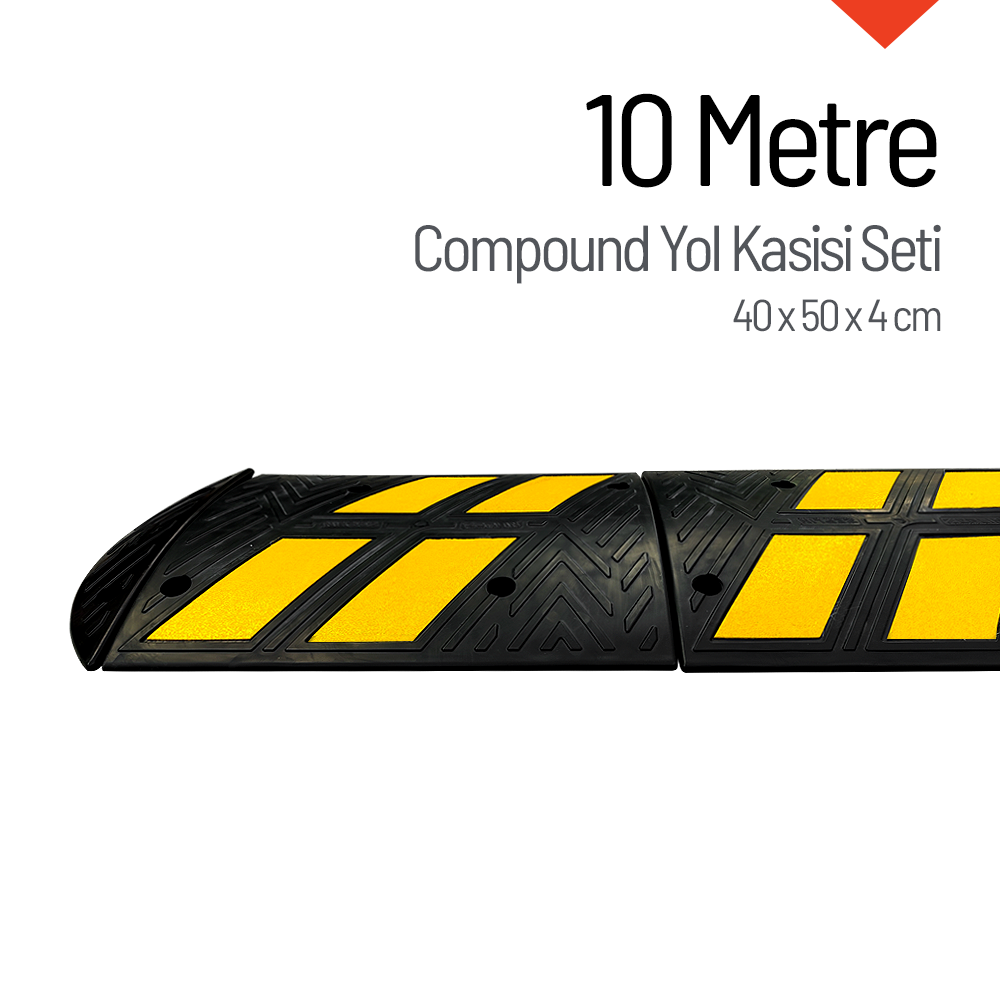 Compound Yol Kasisi Set, Hız Kesici 40 x 50 x 4 cm - 10 MetreCompound Yol Kasisi Setleri