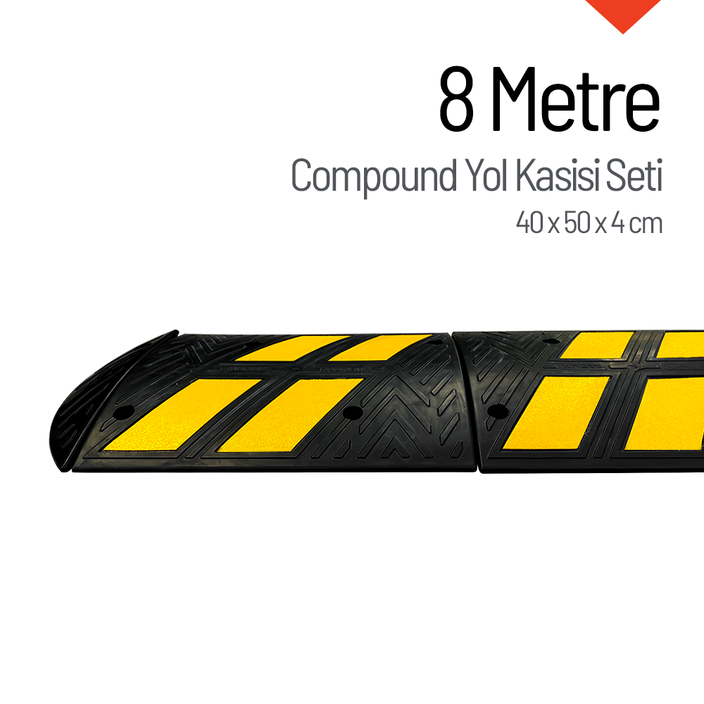 Compound Yol Kasisi Set, Hız Kesici 40 x 50 x 4 cm - 8 MetreCompound Yol Kasisi Setleri