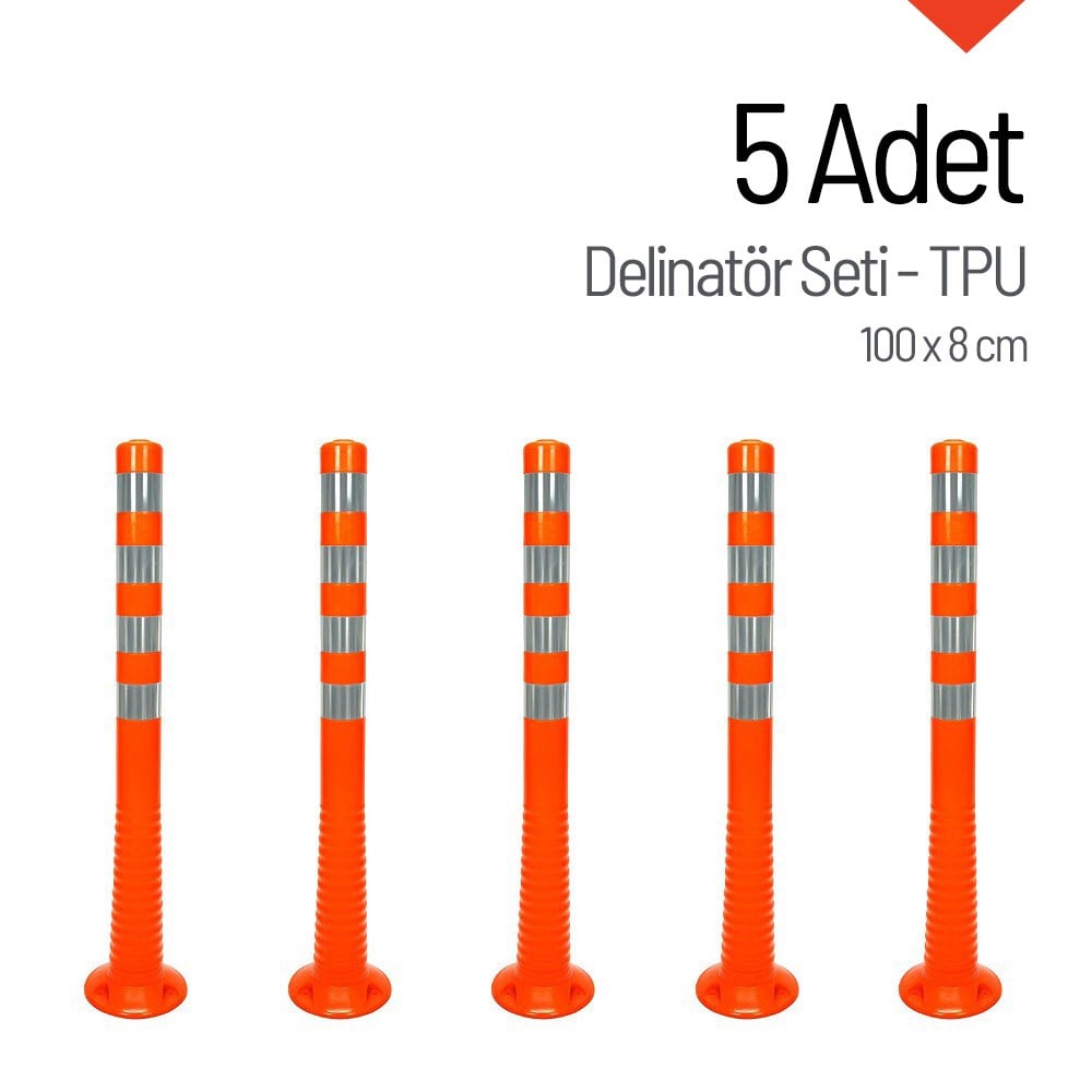 Delinatör 100 x 8 cm 5 Adet, Esnek DubaDelinatörler