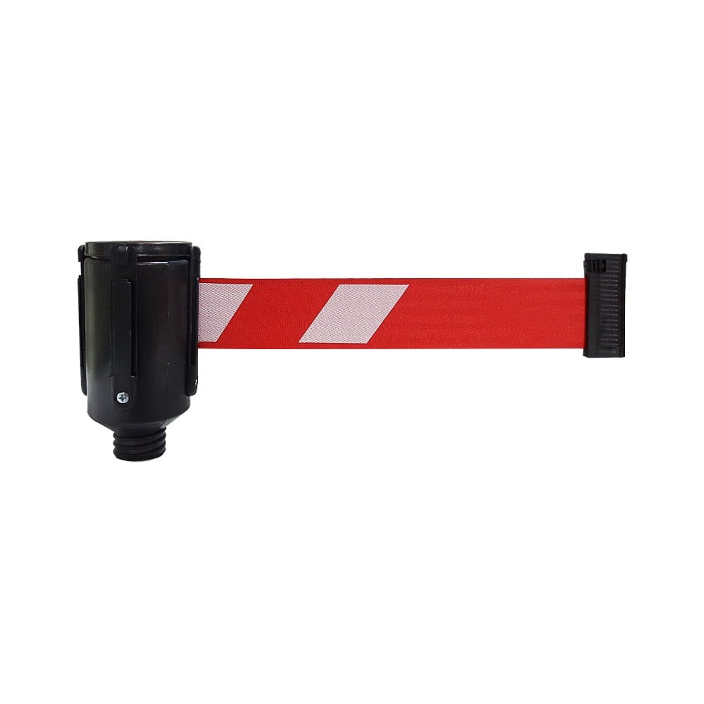 Cone Top Retractable Belt Barrier Red-White