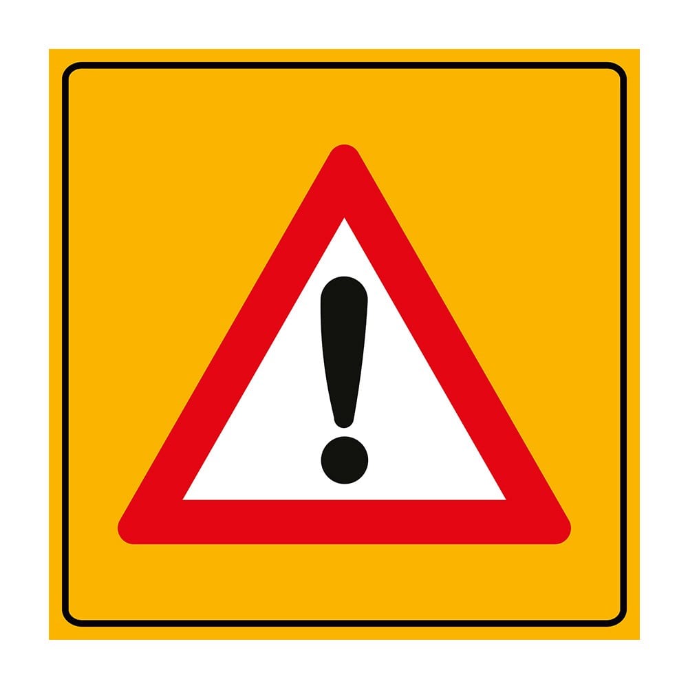 Dikkat 90 x 90 cm T-20Yol Bakım Levhaları