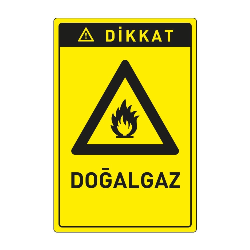 Dikkat Doğalgaz LevhasıDikkat ve Tehlike Levhaları