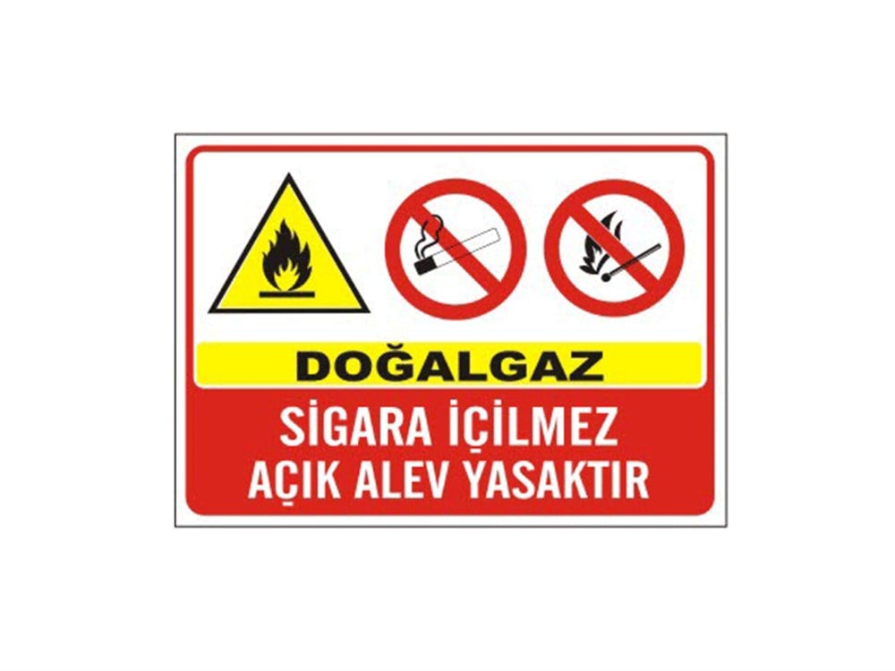 Doğalgaz Sigara İçilmez Açık Alev Yasaktır
