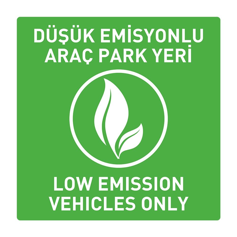 Düşük Emisyon Araç Park Yeri Levhası Otopark Levhaları