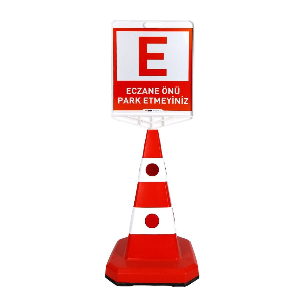 Eczane Önü Park Yapılmaz Çift Taraf Baskı Ultra Kedi Gözlü Ağırlıklı Trafik Koni Trafik Dubası