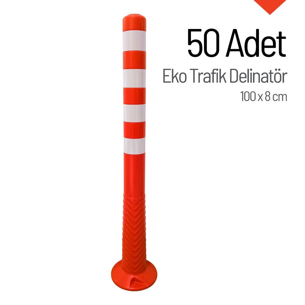 Eko Trafik Delinatör 100 x 8 cm, Esnek Duba 50 AdetDelinatörler