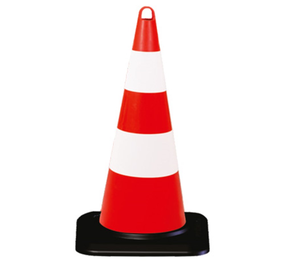 Eko Trafik Konisi 75 cm Ağırlıklı - Reflektifli Trafik Dubası