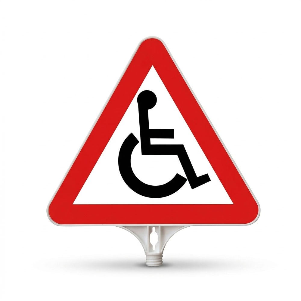 Engelli Park Yeri Üçgen Plastik Levha Çift Taraflı BaskıÜçgen Levhalar