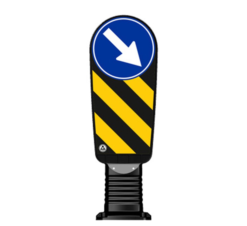 Flexible Refuge Head Bollard 300 x 1000 mm (Go Right - Go Left)