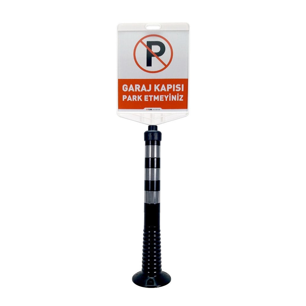 Garaj Kapısı Park Etmeyiniz Logo Çift Taraf Baskı Delinatör Seti Siyah