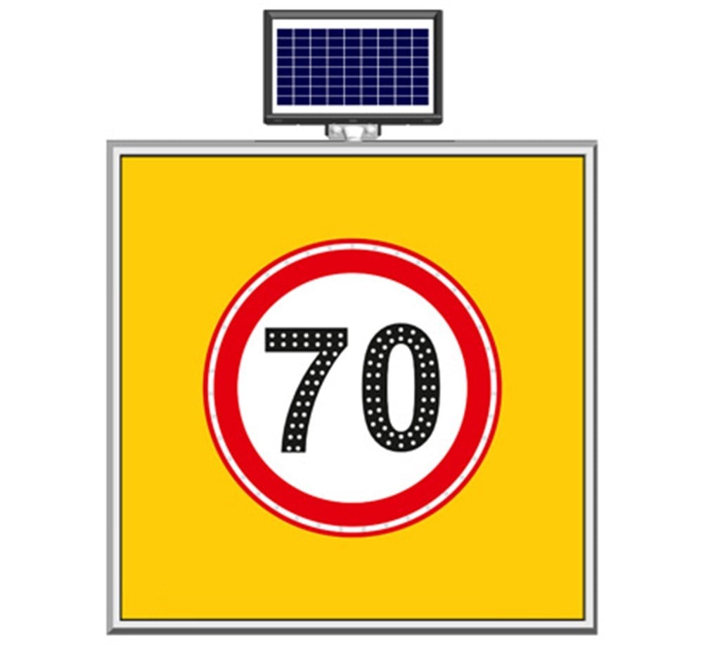 Güneş Enerjili Azami Hız Sınırı Levhası 70 km 100 x 100 cmGüneş Enerjili Yol Bakım