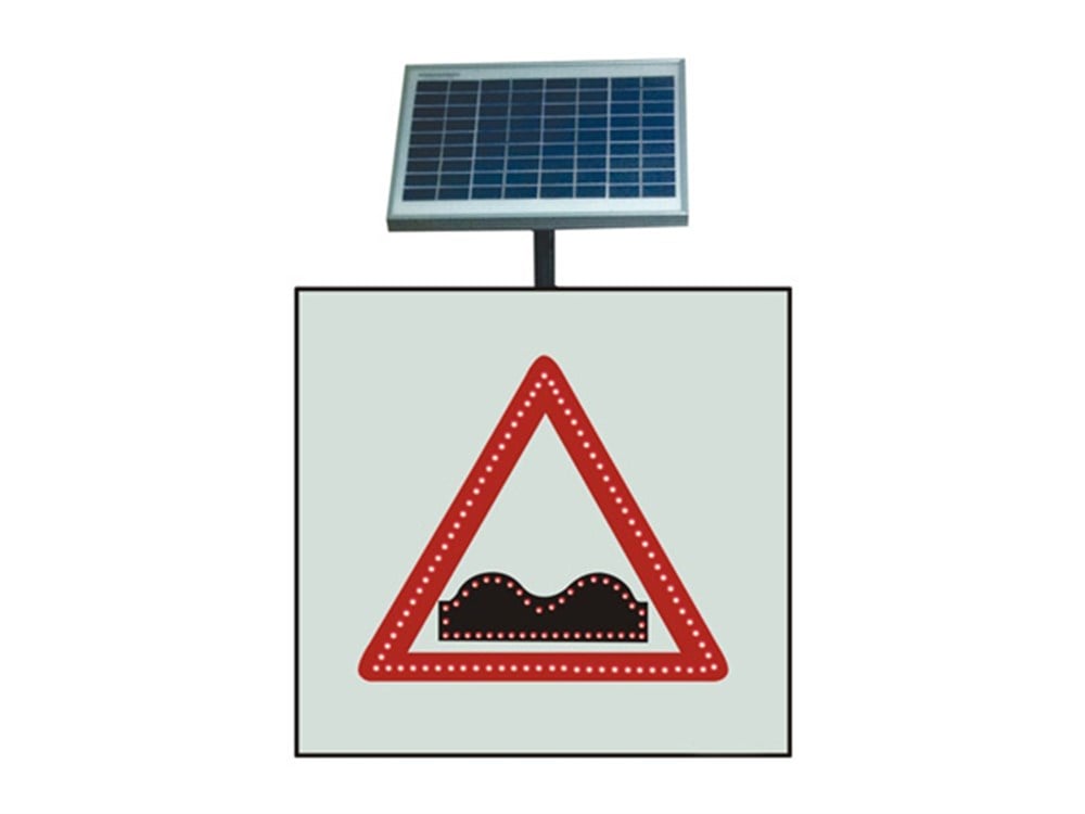 Güneş Enerjili Kasisli Yol Levhası 600x600 mm