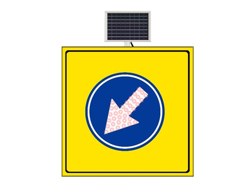 Solar '' Keep Left'' Sign 100 x 100 cm