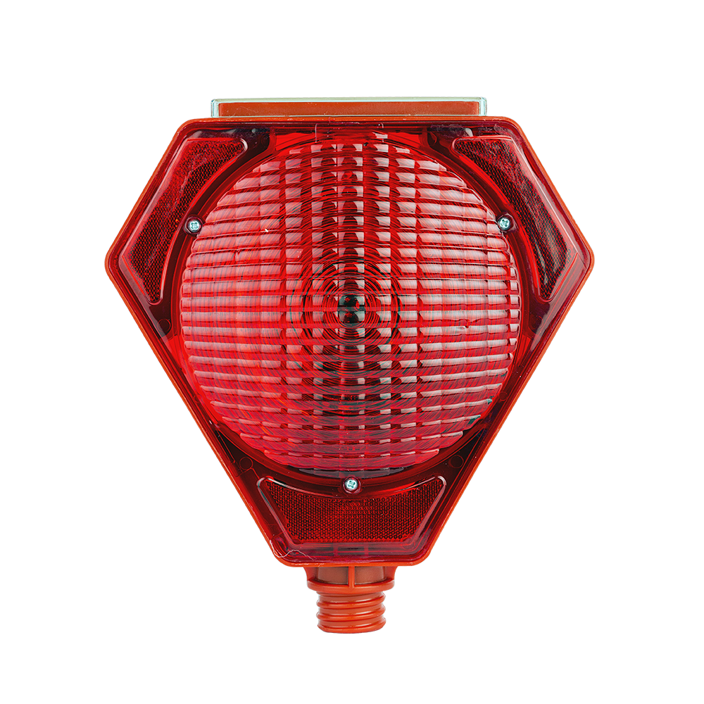 Güneş Enerjili Üçgen Flaşör KırmızıSolar Flaşörler