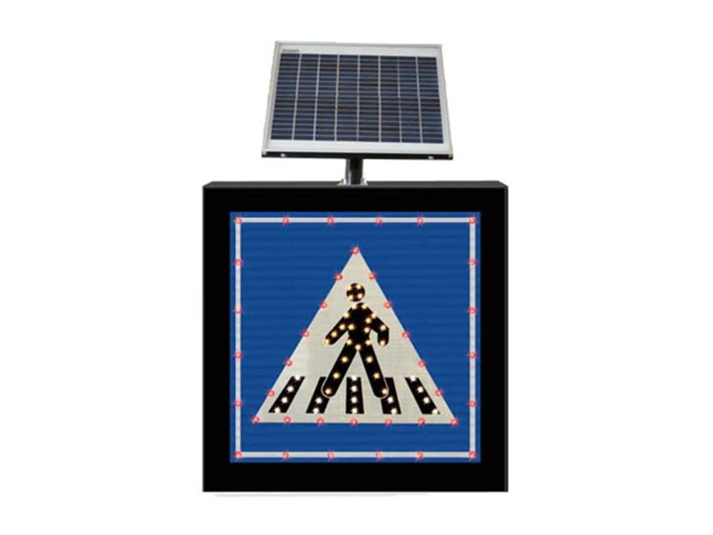 Güneş Enerjili Yaya Geçidi Levhası B-14a 650x650x100 mm