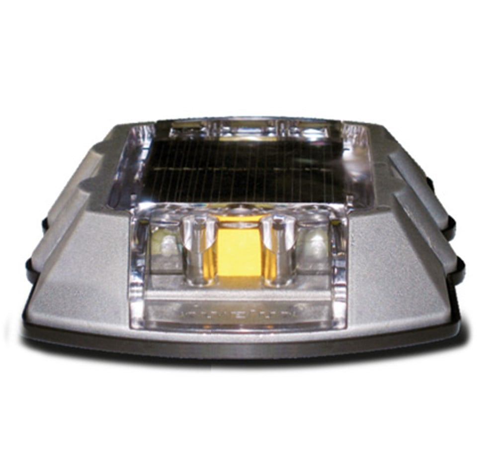 Güneş Enerjili Yol Butonu Sarı, Solar Buton, Çakar ButonYol Butonu Metal