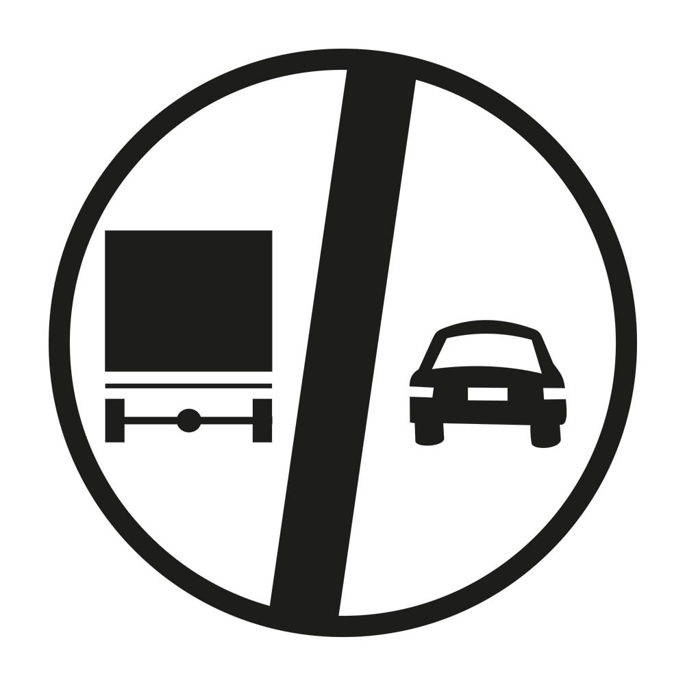 Kamyonlar İçin Geçme Yasağı Sonu Levhası TT-34bTrafik Tanzim İşaretleri