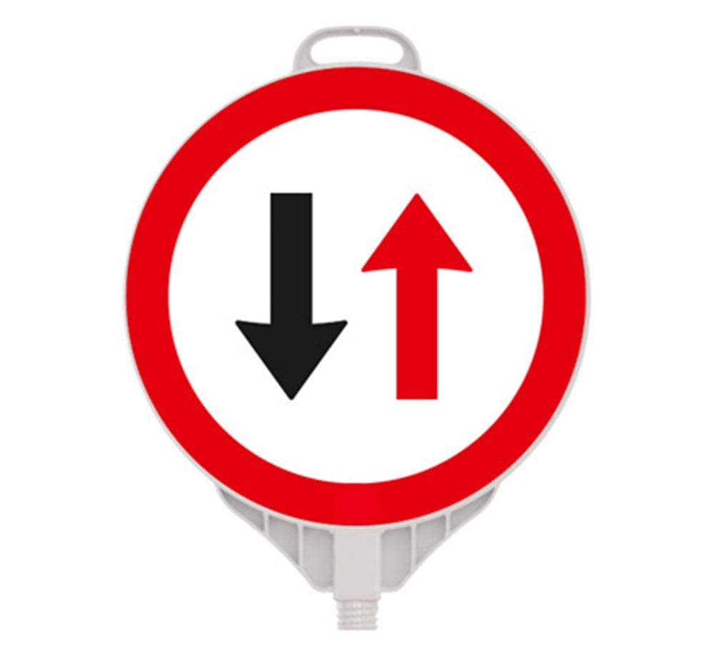 Karşıdan Gelene Yol Ver Ultra Yuvarlak Levha Tek Taraf Baskı