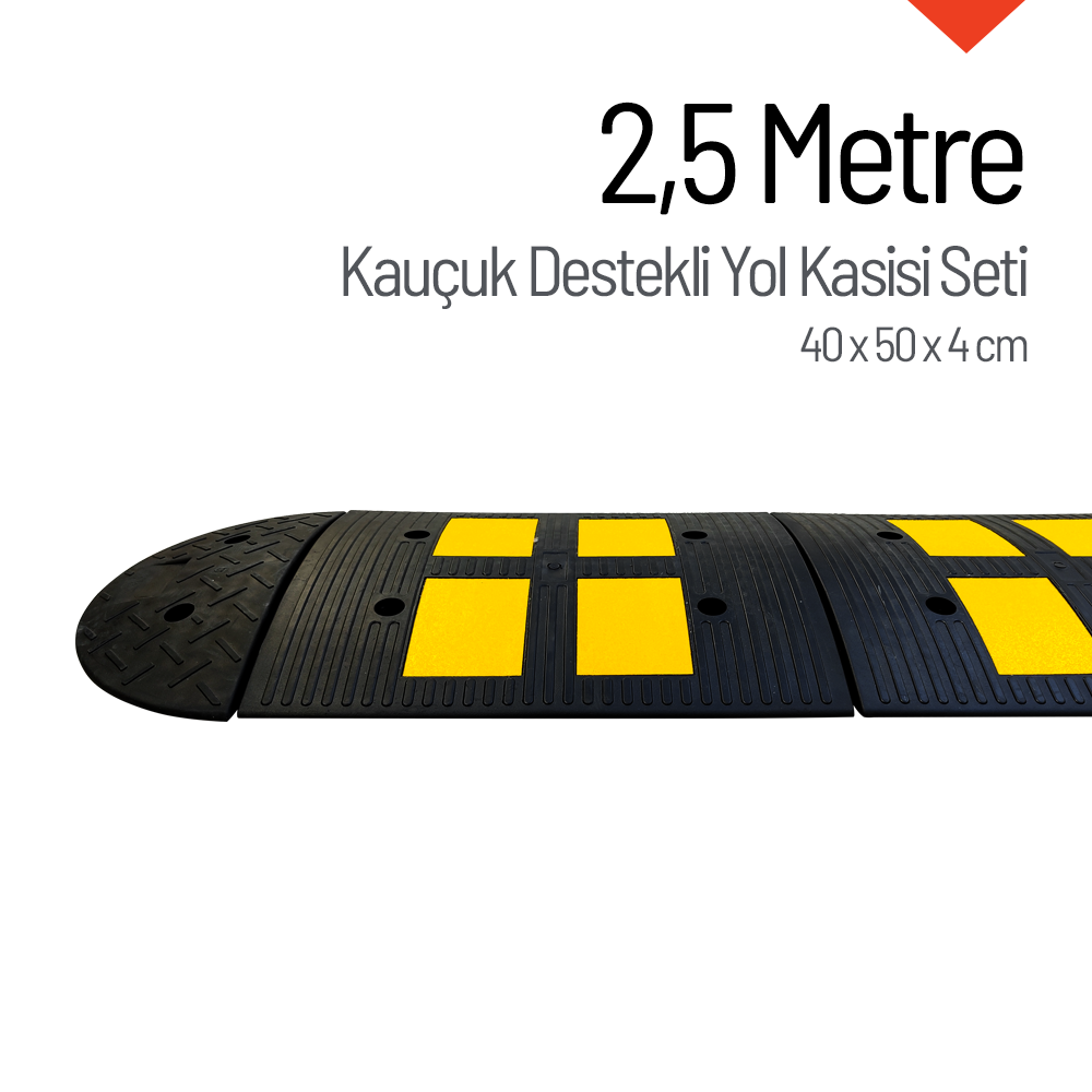 Kauçuk Destekli Yol Kasisi Set, Hız Kesici 40 x 50 x 4 cm - 2,5 MetreCompound Yol Kasisi Setleri