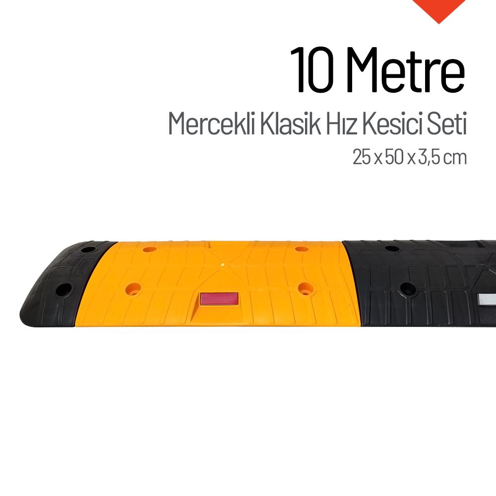 Mercekli Klasik Hız Kesici, Yol Kasisi 10 MetrePlastik Yol Kasisi