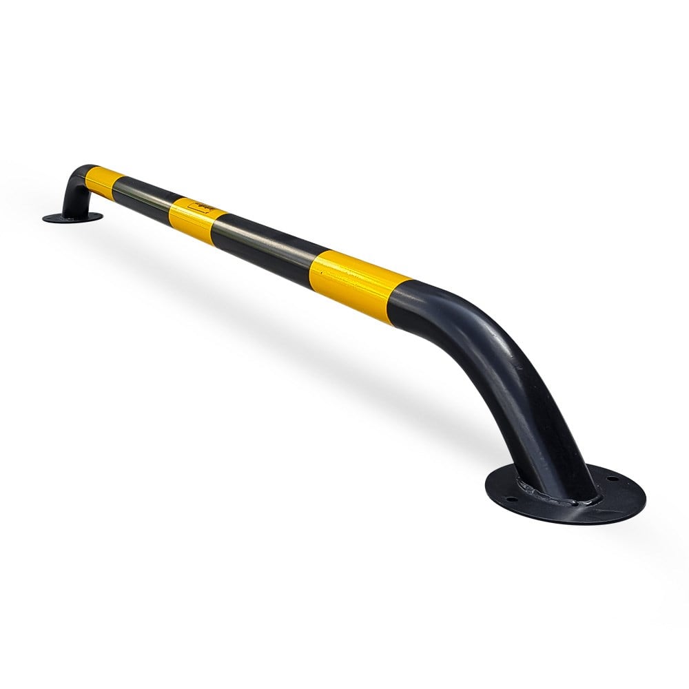 Black Metal Car Stopper 200 x13 cm 60 mm