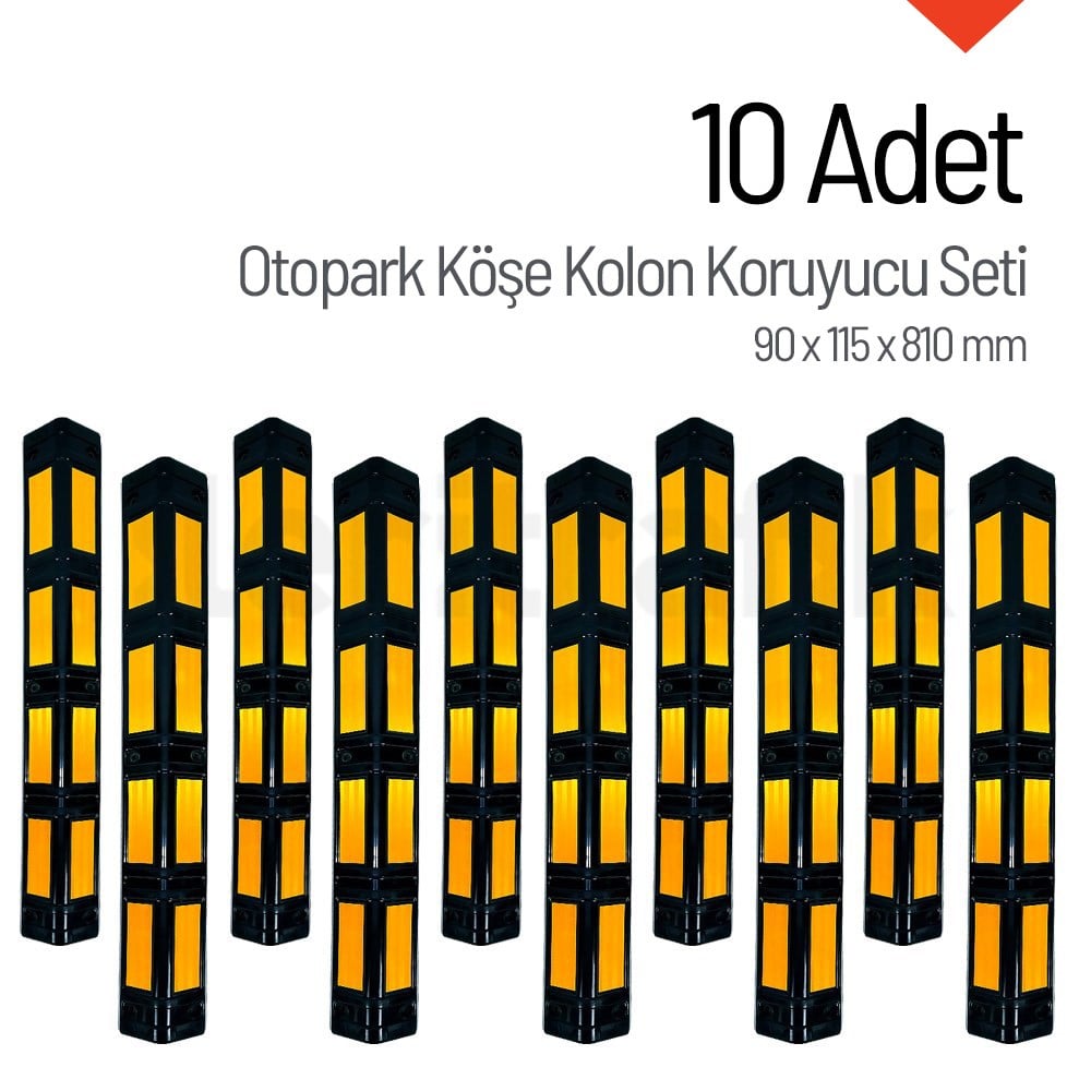 Otopark Köşe Kolon Koruyucu 10`lu SetKöşe Kolon Koruyucu