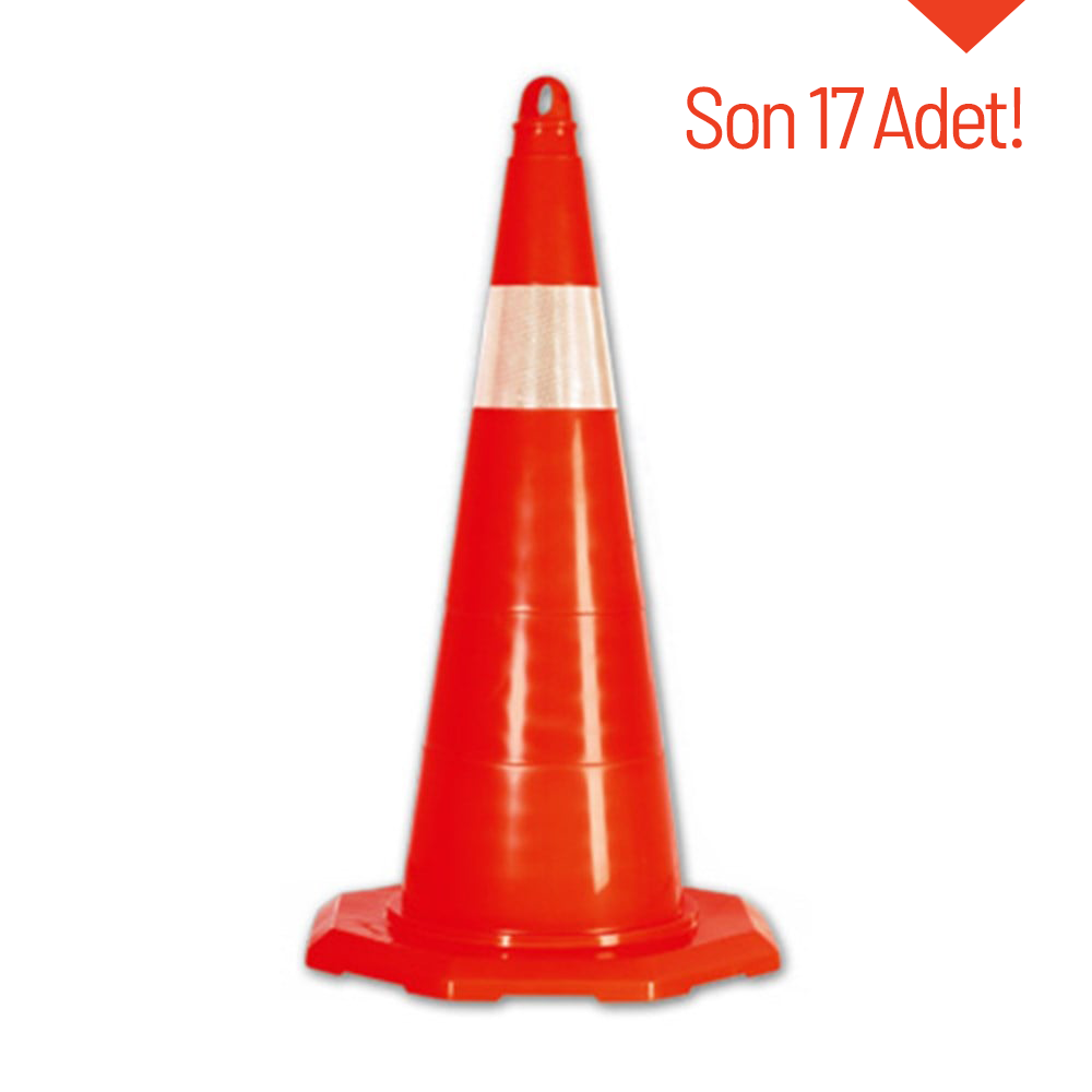 PVC Trafik Konisi 70 cm Tek Reflektifli Trafik DubasıTrafik Konisi PVC 75 cm