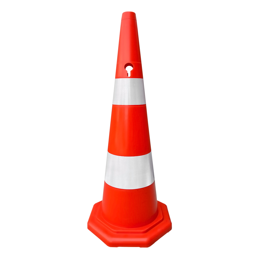 PVC Trafik Konisi 90 cm (Çift Reflektifli)Trafik Konisi PVC 90 cm