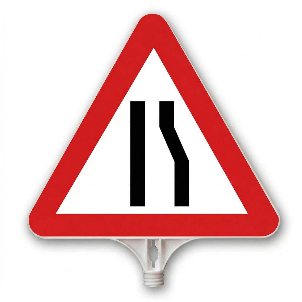 Sağdan Daralan Yol Üçgen Levha Çift Taraf BaskıÜçgen Levhalar