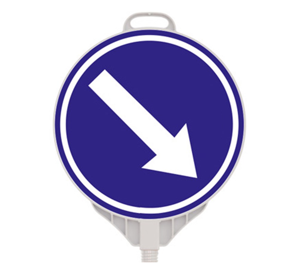 Sağdan Gidiniz Yuvarlak Ultra Levha Tek Taraf Baskı