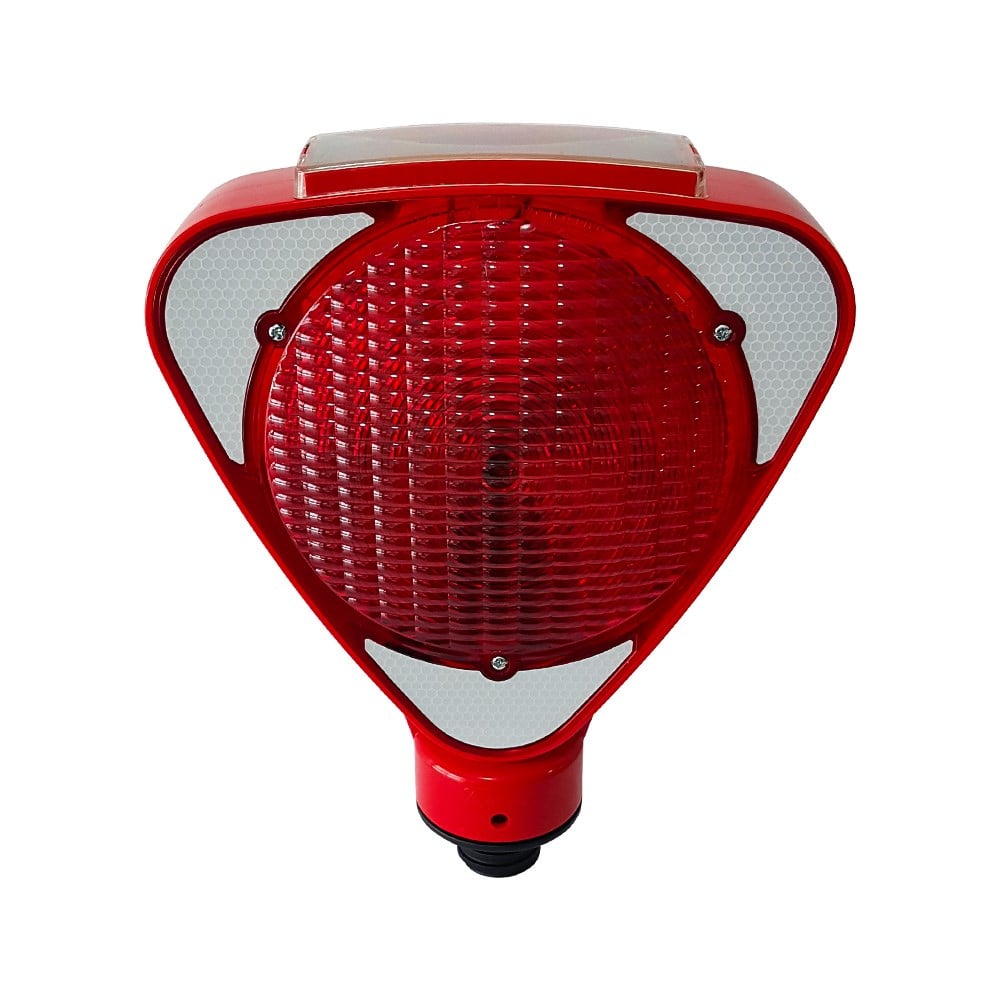 Solar LED Barricade Flasher – Red
