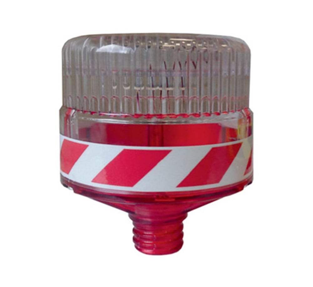 Solar Flaşörlü Uyarı Lambası (Kırmızı)