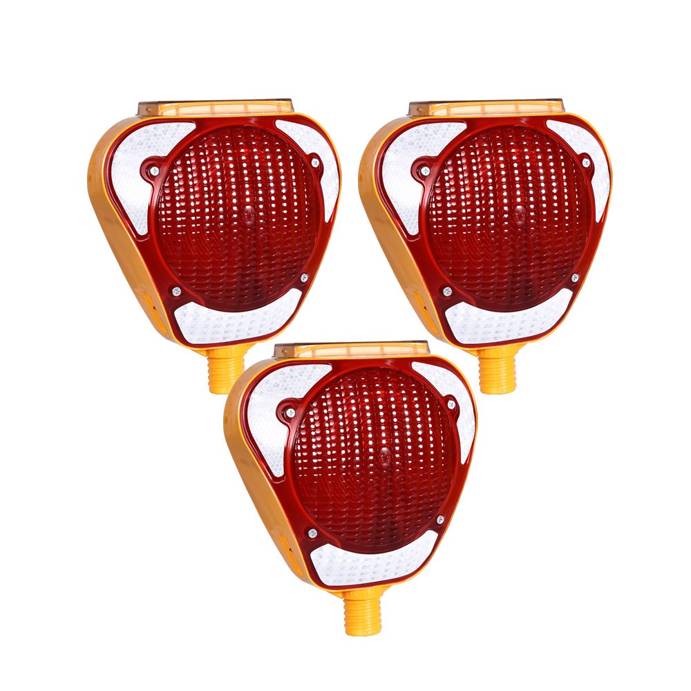 Solar Üçgen Flaşör 3`lü Set (Kırmızı)Solar Flaşörler