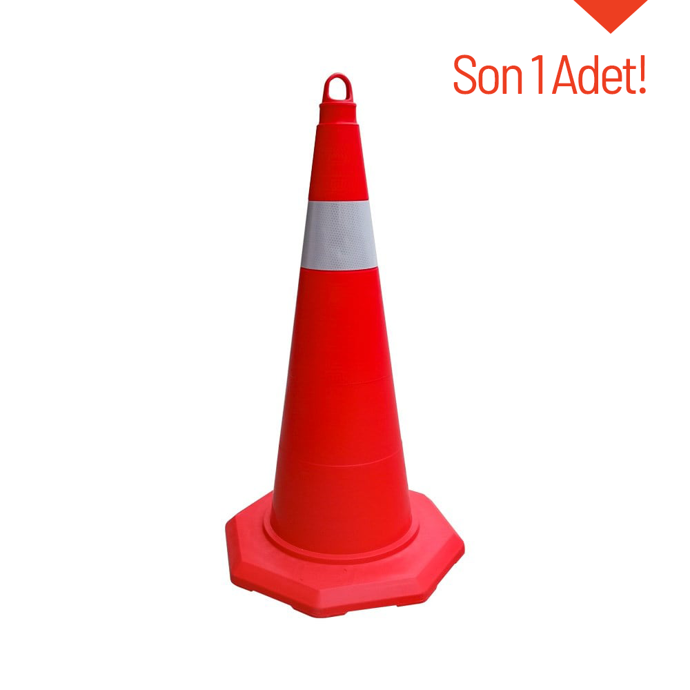 TPE Trafik Konisi 70 cm Tek Reflektifli Trafik DubasıTrafik Konisi PPC 50-60-75 cm
