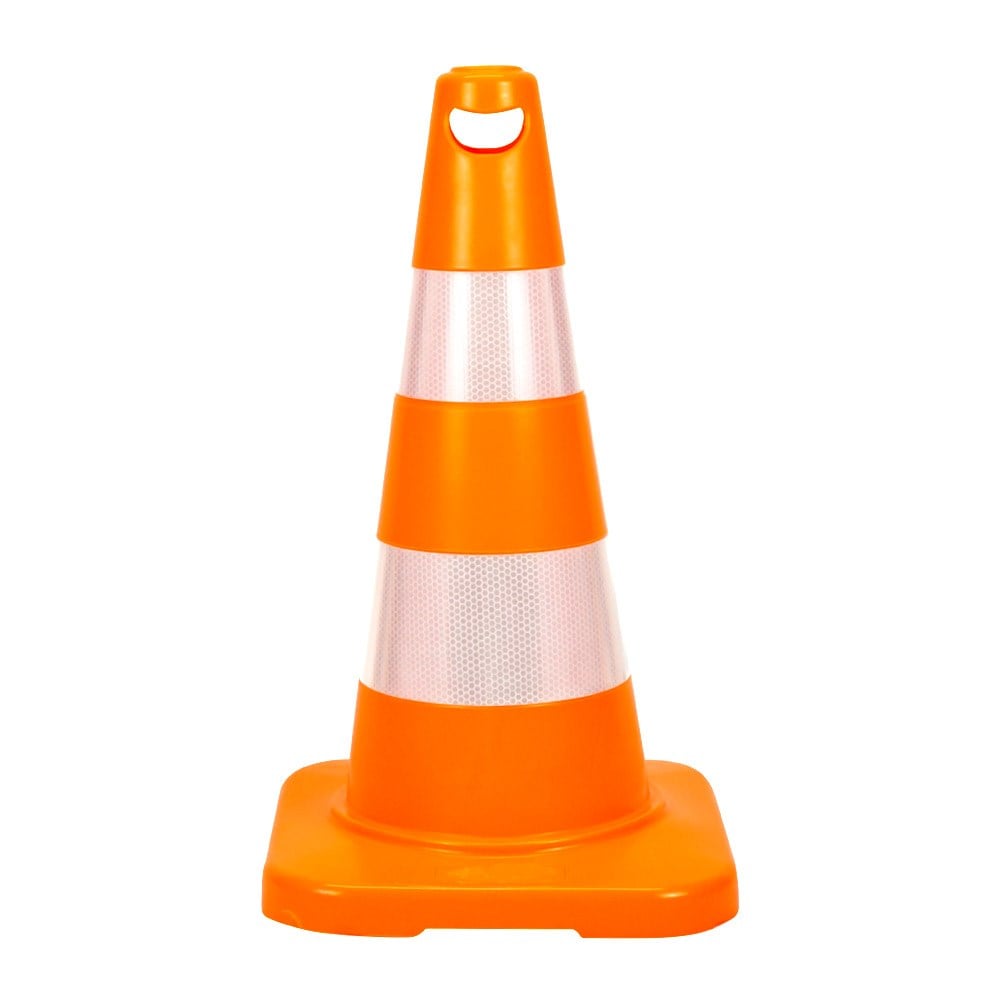 PVC Traffic Cone with Double Reflective Collar 50 cm