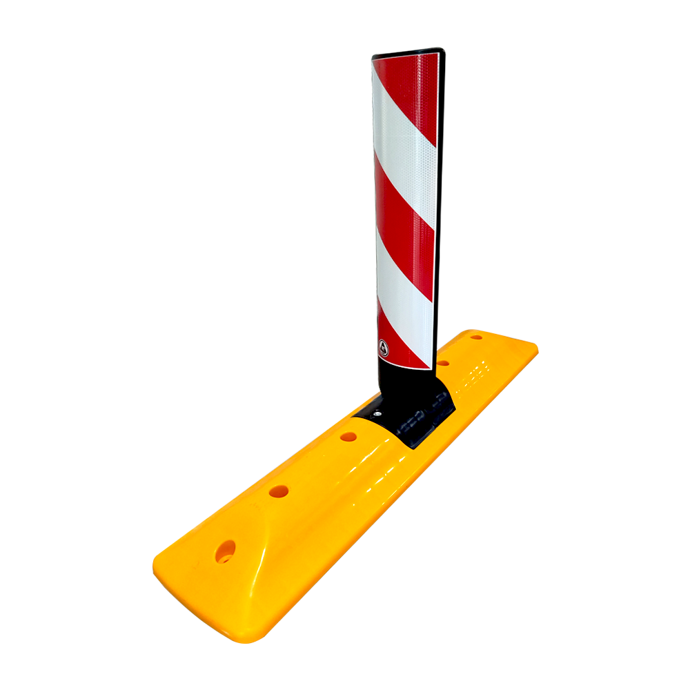 Road Separator with Direction or Parking Warning Sign