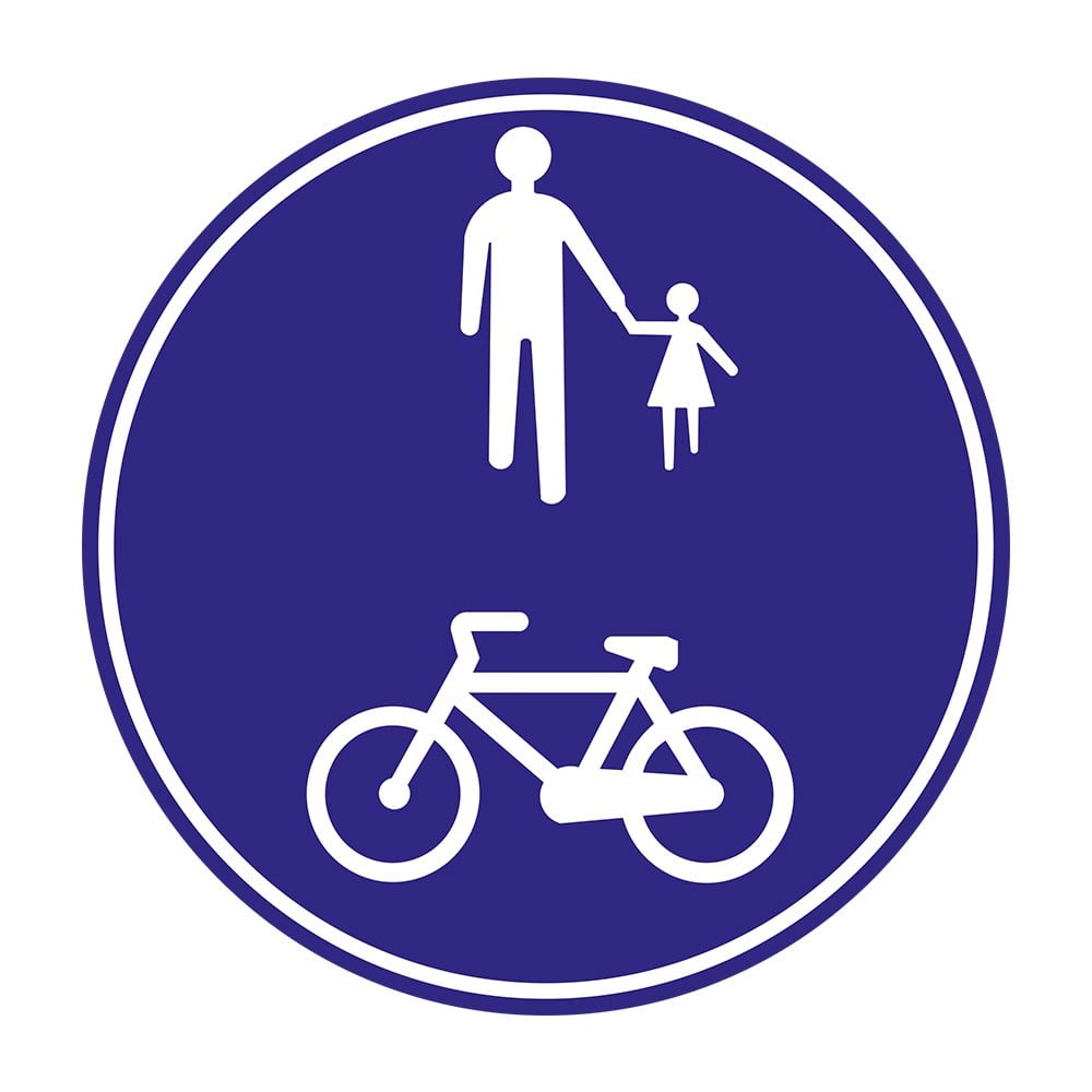 ''Pedestrians And Cyclists Only'' Sign TT-44a