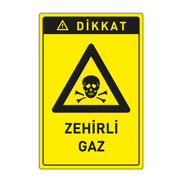 Dikkat Zehirli Gaz LevhasıDikkat ve Tehlike Levhaları