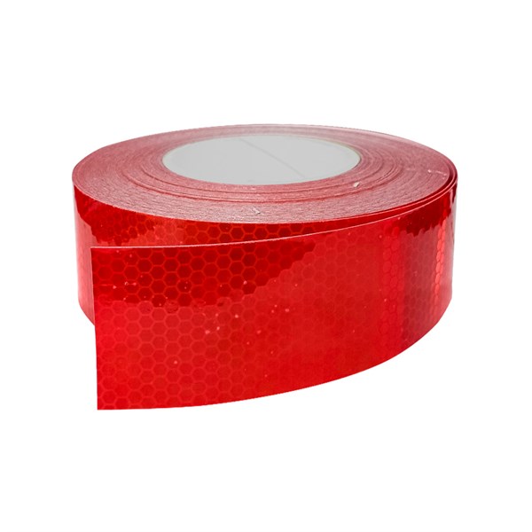 Kırmızı Reflektif Bant Mikroprizmatik, Reflektif Şerit 5 cm x 30 mReflektif  Bant-Reflektör
