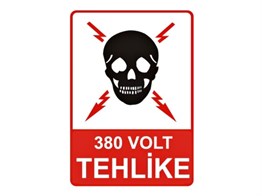 380 Volt Tehlike Levhası