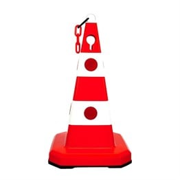 Şirkete Özel Logo Çift Taraf Baskı Ultra Kedi Gözlü Ağırlıklı Trafik Koni 4 Adet Trafik DubasıTrafik Konisi Setleri
