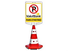 Vakıfbank Logo Çift Taraf Baskı Trafik Koni Seti