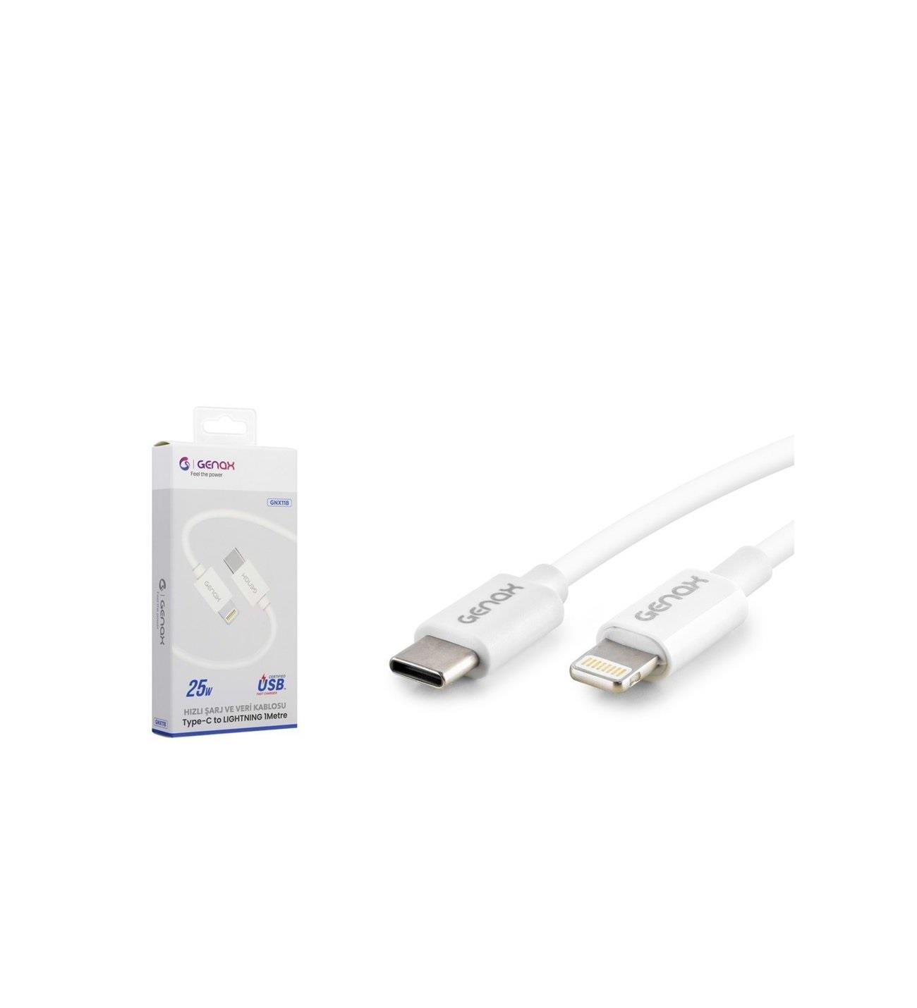 GENAX GNX118 TYPE-C TO LIGHTNING KABLO 1M 25W