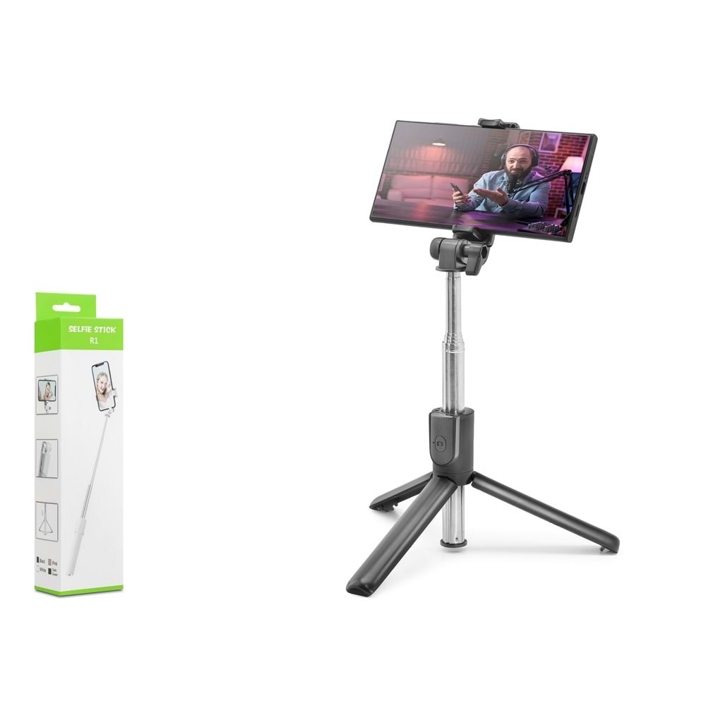 NODAR ND1039 Telefon Tripodu ve Selfie Çubuğu Seti Bluetooth 5.0 Kumandalı 67 cm - Siyah