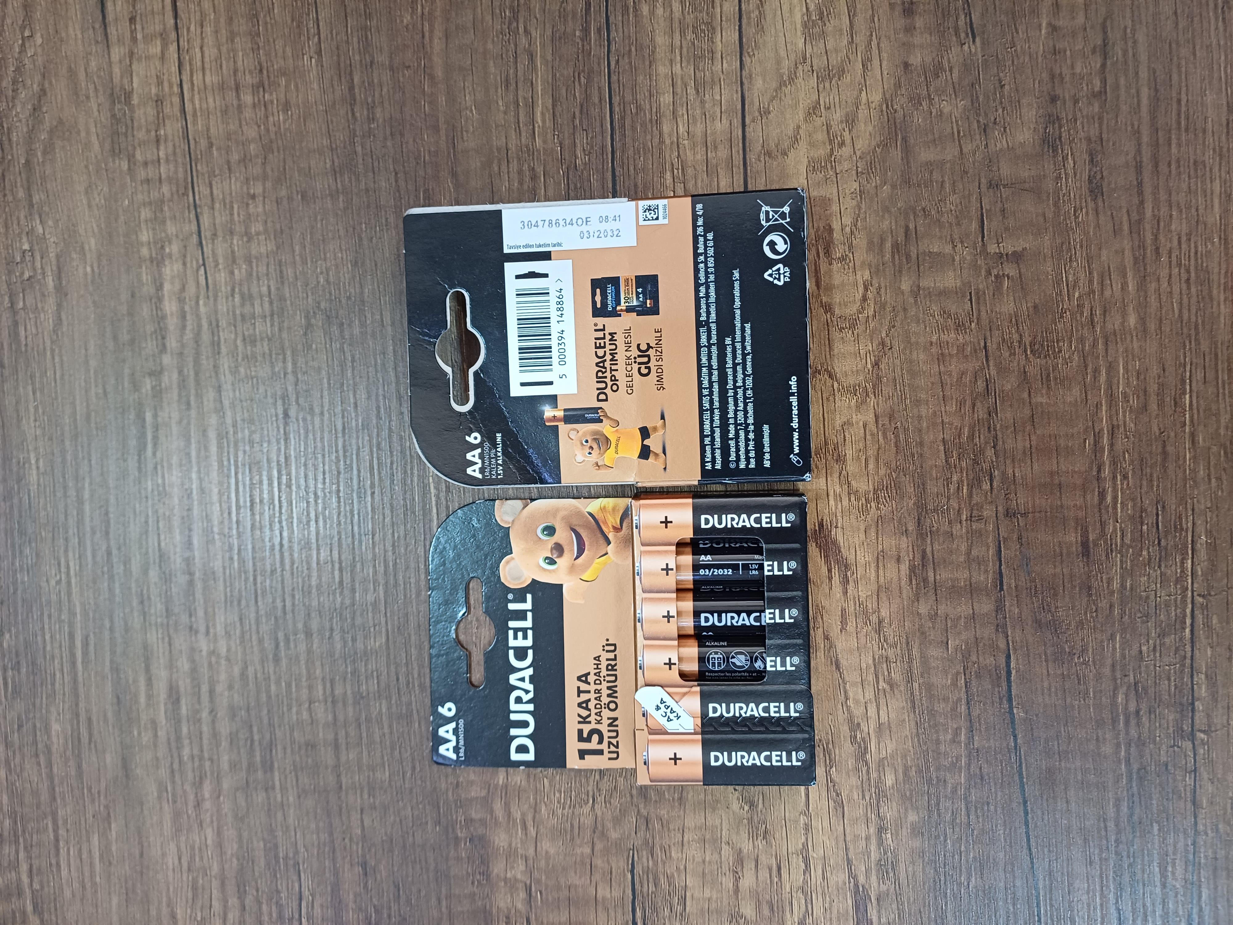Duracell Alkalin AA Kalem Pil 