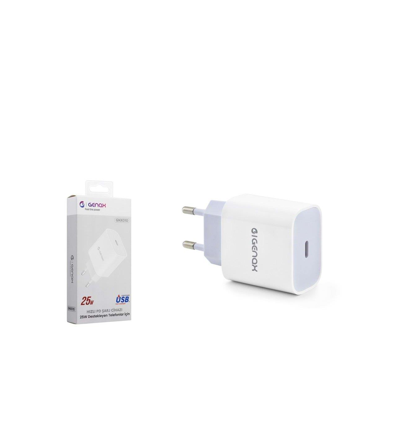 GENAX GNX010 TYPE-C PD ŞARJ ADAPTÖRÜ 25W BEYAZ
