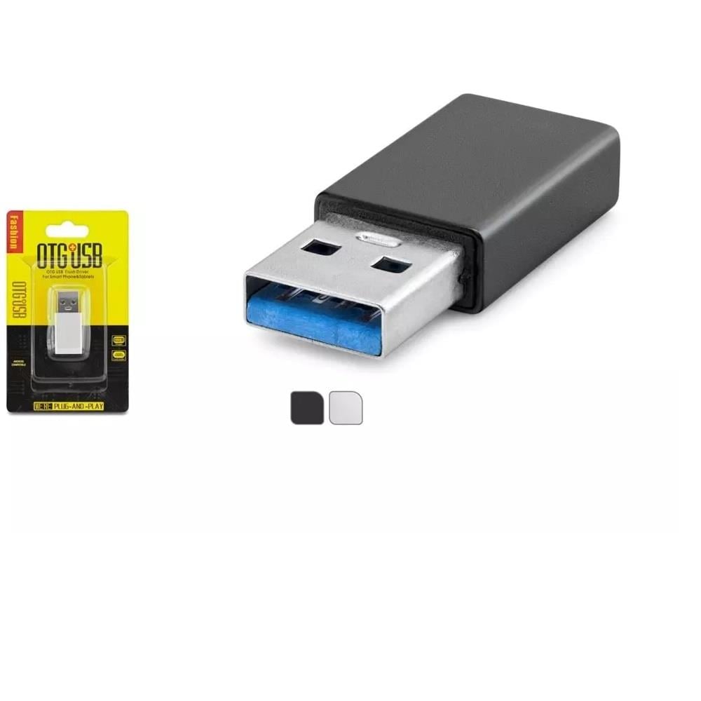 HADRON HDX1029 USB3.0 (M) TO TYPE-C (F) ADAPTÖR OTG SİYAH-GÜMÜŞ
