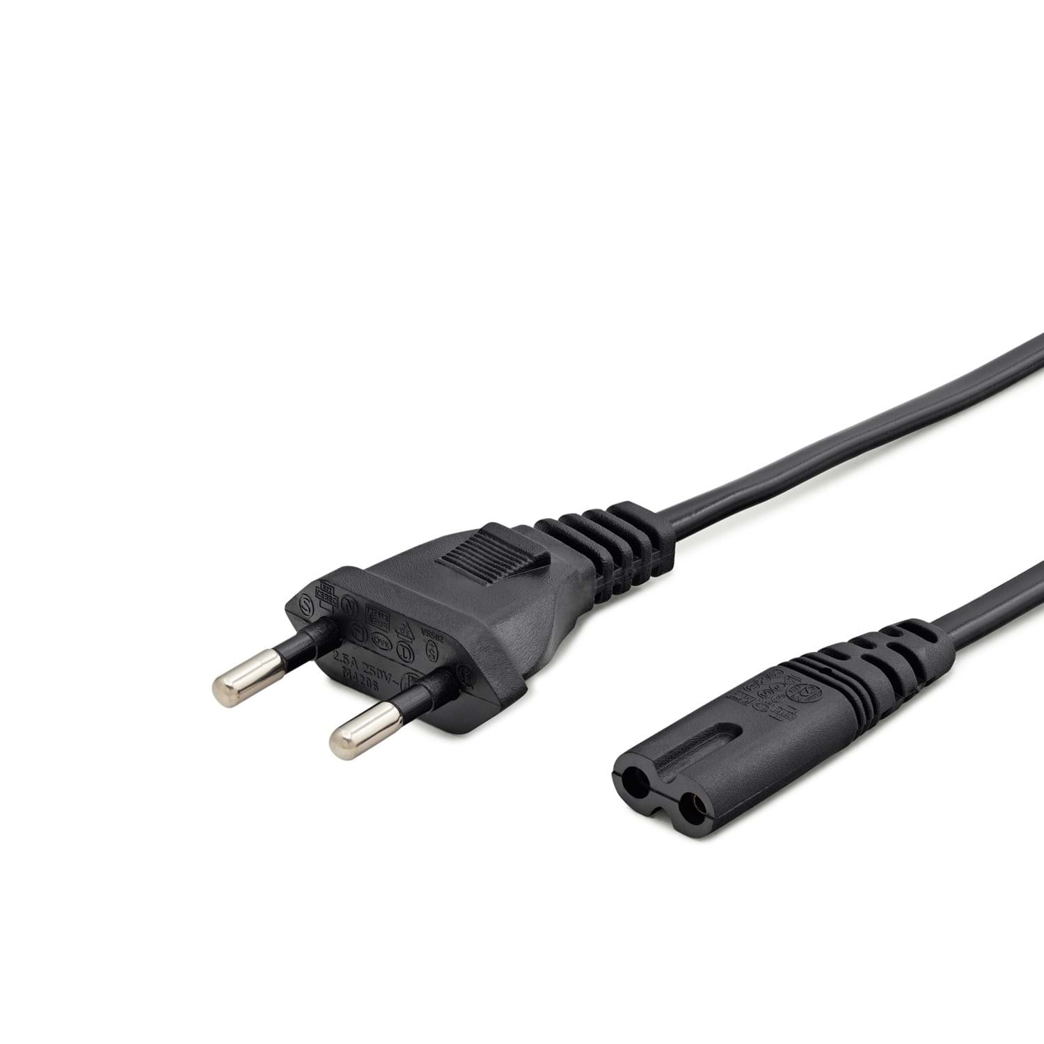 HADRON HDX5527 Teyp Güç Kablosu 2 Pin 0.75 mm 500W C7 Figure 8 1 m Siyah